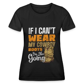 Country Sheriff Gunslinger Rider - Women's Functional T-Shirt - black - Front - AI Model Female 172 light (172cm)