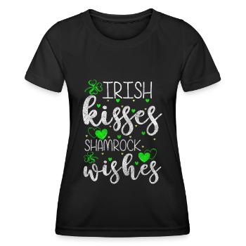 Glück Geld Glücksbringer - Frauen Funktions-T-Shirt - Schwarz - Vorne - AI Model Female 172 light (172cm)