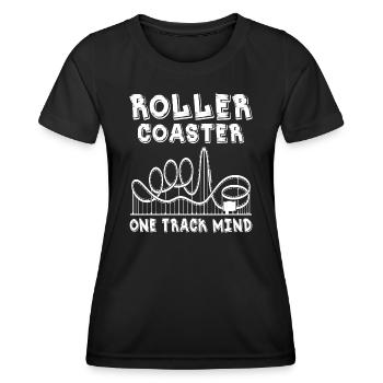 Montagnes russes One Track Mind - T-shirt sport Femme - noir - Devant - AI Model Female 172 light (172cm)
