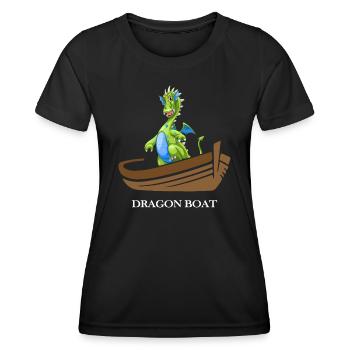 drachenbootrennen chinesisches drachenboot - Frauen Funktions-T-Shirt - Schwarz - Vorne - AI Model Female 172 light (172cm)