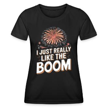 Pyrotechniker Feuerwerk Pyrotechnik - Frauen Funktions-T-Shirt - Schwarz - Vorne - AI Model Female 172 light (172cm)