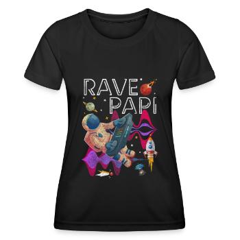 Discothèque rave - T-shirt sport Femme - noir - Devant - AI Model Female 172 light (172cm)