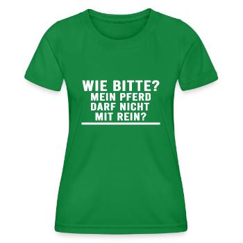 Equitation Écuries Equitation Sports équestres - T-shirt sport Femme - vert - Devant - AI Model Female 172 dark (172cm)