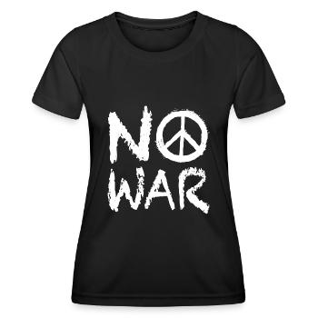 No War Peace Street Art - Women's Functional T-Shirt - black - Front - AI Model Female 172 light (172cm)
