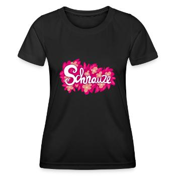 Schnauze – Spruch Shirt Geschenkidee für Impulsive - Frauen Funktions-T-Shirt - Schwarz - Vorne - AI Model Female 172 light (172cm)