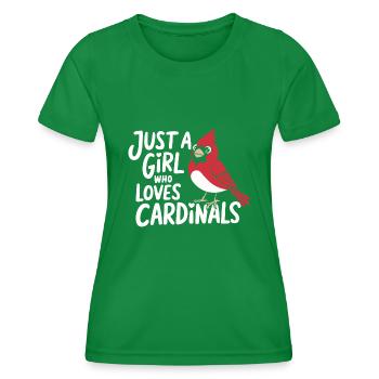 Cardinal Red Cardinal Vogel Red Cardinal - Women's Functional T-Shirt - kelly green - Front - AI Model Female 172 dark (172cm)
