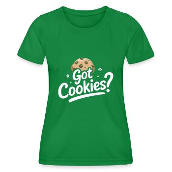 Cookies Cookie Biscuits Biscuits Chocolate - Women's Functional T-Shirt - kelly green - Front - AI Model Female 172 dark (172cm)