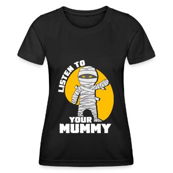 Mumie Gruselig Mumien - Frauen Funktions-T-Shirt - Schwarz - Vorne - AI Model Female 172 light (172cm)