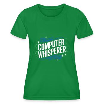 Technical Support Computer - Women's Functional T-Shirt - kelly green - Front - AI Model Female 172 dark (172cm)