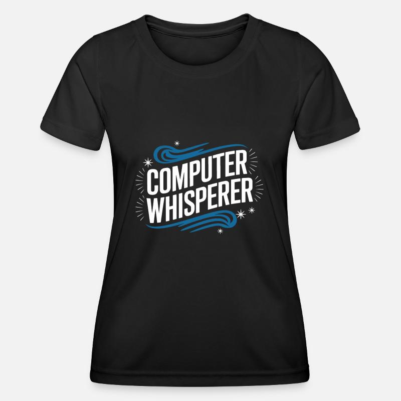 Technischer Support Computerfreak Nerd - Frauen Funktions-T-Shirt - Schwarz