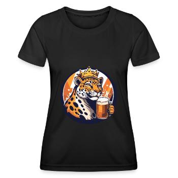 Leopard Beer - Women's Functional T-Shirt - black - Front - AI Model Female 172 light (172cm)