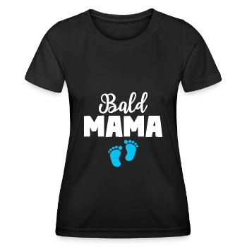 Bald Mama Sohn Baby Mutter - Frauen Funktions-T-Shirt - Schwarz - Vorne - AI Model Female 172 light (172cm)