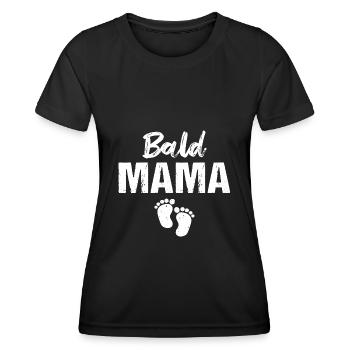 Bald Mama Baby Schwangerschaft - Frauen Funktions-T-Shirt - Schwarz - Vorne - AI Model Female 172 light (172cm)