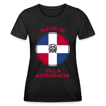 Villa Altagracia République dominicaine - T-shirt sport Femme - noir - Devant - AI Model Female 172 light (172cm)