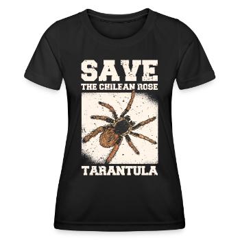 Tarantula Haustier Spinne Tarantulas Spinnen Tiere - Frauen Funktions-T-Shirt - Schwarz - Vorne - AI Model Female 172 light (172cm)