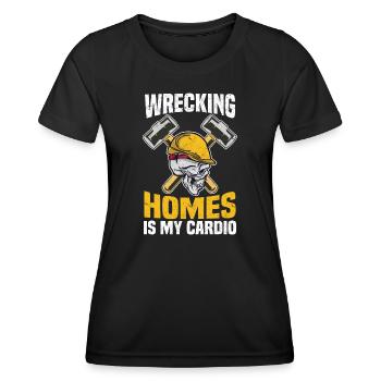 Wrecking Homes est mon bricolage cardio construction - T-shirt sport Femme - noir - Devant - AI Model Female 172 light (172cm)