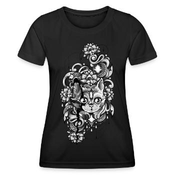 Trésors de chat - T-shirt sport Femme - noir - Devant - AI Model Female 172 light (172cm)