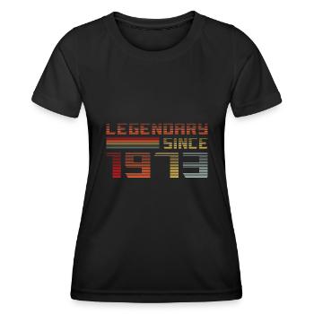 Legendary since 1973 - Women's Functional T-Shirt - black - Front - AI Model Female 172 light (172cm)