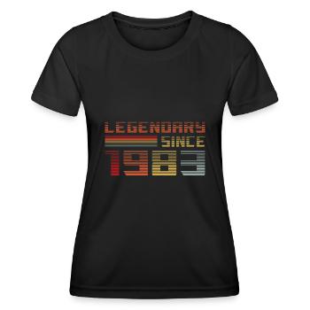 Legendär seit 1983 - Frauen Funktions-T-Shirt - Schwarz - Vorne - AI Model Female 172 light (172cm)