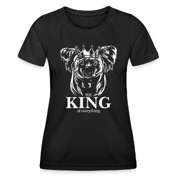 CHIEN À CRÊTE CHINOIS Chien roi disant Wilsigns - T-shirt sport Femme - noir - Devant - AI Model Female 172 light (172cm)