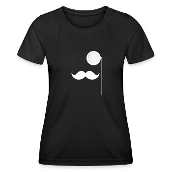 Monokel und Schnurrbart Feel Like A Sir - Frauen Funktions-T-Shirt - Schwarz - Vorne - AI Model Female 172 light (172cm)