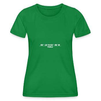 Coordonnées parla - T-shirt sport Femme - vert - Devant - AI Model Female 172 dark (172cm)