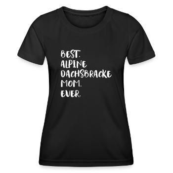 Alpine Dachsbracke Mom - Frauen Funktions-T-Shirt - Schwarz - Vorne - AI Model Female 172 light (172cm)