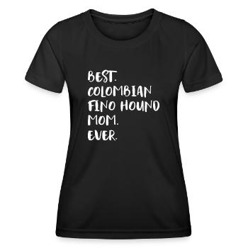 Colombian Fino Hound Mom - Frauen Funktions-T-Shirt - Schwarz - Vorne - AI Model Female 172 light (172cm)