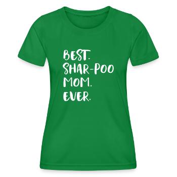 Shar-Poo Mom - Frauen Funktions-T-Shirt - Kelly Green - Vorne - AI Model Female 172 dark (172cm)