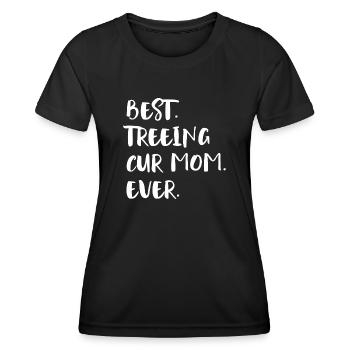 Treeing Cur Mom - Frauen Funktions-T-Shirt - Schwarz - Vorne - AI Model Female 172 light (172cm)