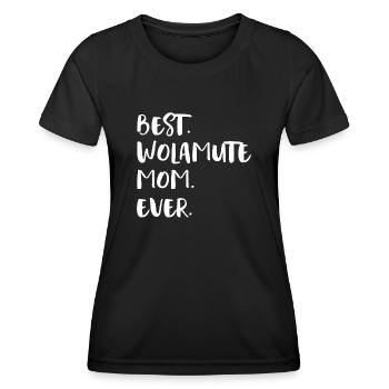Wolamute Mom - Women's Functional T-Shirt - black - Front - AI Model Female 172 light (172cm)