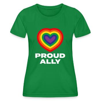 Stolzer Verbündeter - Frauen Funktions-T-Shirt - Kelly Green - Vorne - AI Model Female 172 dark (172cm)
