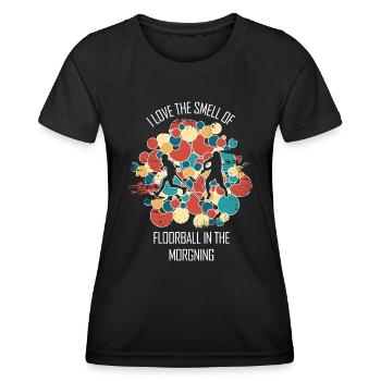 Floorball Unihockey Feldhockey Hallenhockey - Frauen Funktions-T-Shirt - Schwarz - Vorne - AI Model Female 172 light (172cm)