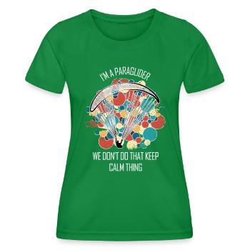 Parapente Gleitschirm Paragleiter Parapente - T-shirt sport Femme - vert - Devant - AI Model Female 172 dark (172cm)