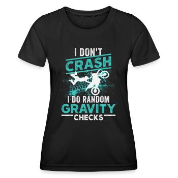Motocross Dirt Bike Rider Moto - T-shirt sport Femme - noir - Devant - AI Model Female 172 light (172cm)