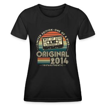 Original 2014 Jahrgang Retro Geburtstag Geschenk - Frauen Funktions-T-Shirt - Schwarz - Vorne - AI Model Female 172 light (172cm)