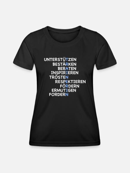 Beste Trainerin - unterstützt und inspiriert - Frauen Funktions-T-Shirt - Schwarz