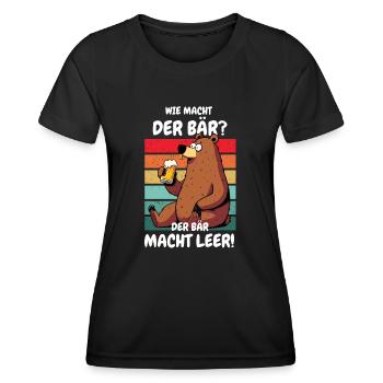 Bière Bière Boire Alcool Carnaval Barbecue Drôle - T-shirt sport Femme - noir - Devant - AI Model Female 172 light (172cm)