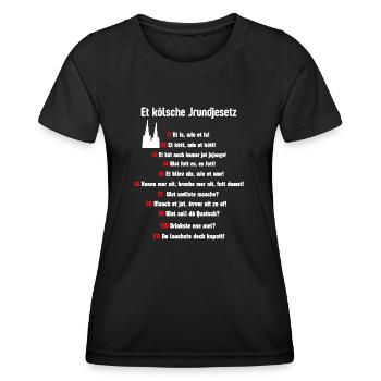 Carnival Cologne Basic Law Cologne Alaaf Cologne - Women's Functional T-Shirt - black - Front - AI Model Female 172 light (172cm)