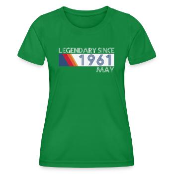 Retro SiFi Legendary since May 1961 - Birthday - Women's Functional T-Shirt - kelly green - Front - AI Model Female 172 dark (172cm)
