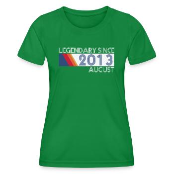 Retro SiFi Legendary depuis août 2013 - Jour de naissance - T-shirt sport Femme - vert - Devant - AI Model Female 172 dark (172cm)