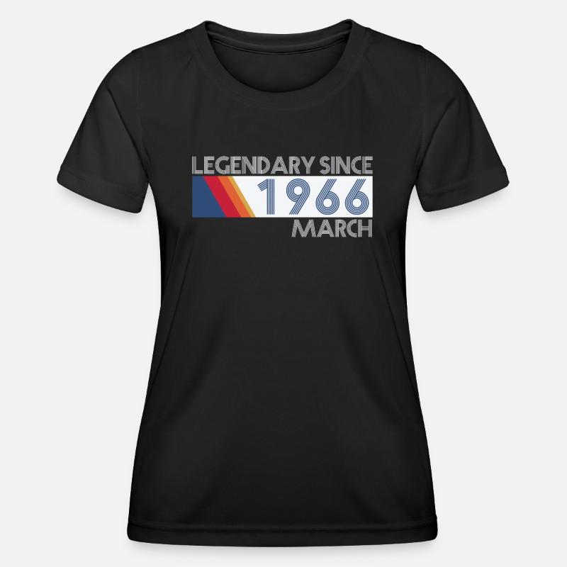 Retro SiFi Legendary since March 1966 - Birthday - Women's Functional T-Shirt - black
