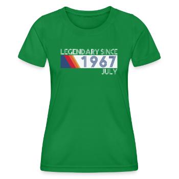 Retro SiFi Legendary since July 1967 - Geburtstag - Frauen Funktions-T-Shirt - Kelly Green - Vorne - AI Model Female 172 dark (172cm)