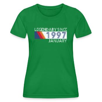Retro SiFi Legendary since January 1997 - Geburtst - Women's Functional T-Shirt - kelly green - Front - AI Model Female 172 dark (172cm)