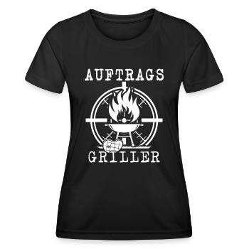 Grillen Auftragsgriller grillt BBQ Grillmaster - Frauen Funktions-T-Shirt - Schwarz - Vorne - AI Model Female 172 light (172cm)