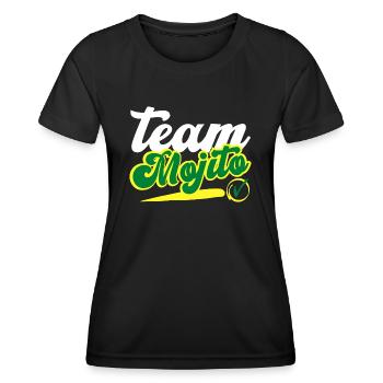 team mojito personalized humor gift idea - Women's Functional T-Shirt - black - Front - AI Model Female 172 light (172cm)