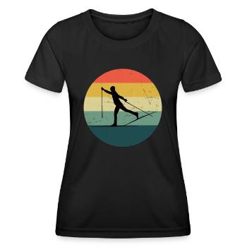 Ski de fond Classique Ski de fond - T-shirt sport Femme - noir - Devant - AI Model Female 172 light (172cm)