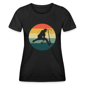 Scooter Scooter Stunt Stunt Scooter Stunt Roller - Women's Functional T-Shirt - black - Front - AI Model Female 172 light (172cm)