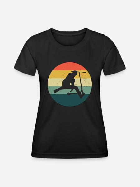 Scooter Scooter Stunt Stunt Scooter Stunt Roller - Frauen Funktions-T-Shirt - Schwarz