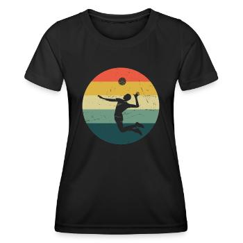 Beach Volley Volley Féminin Volley-ball - T-shirt sport Femme - noir - Devant - AI Model Female 172 light (172cm)